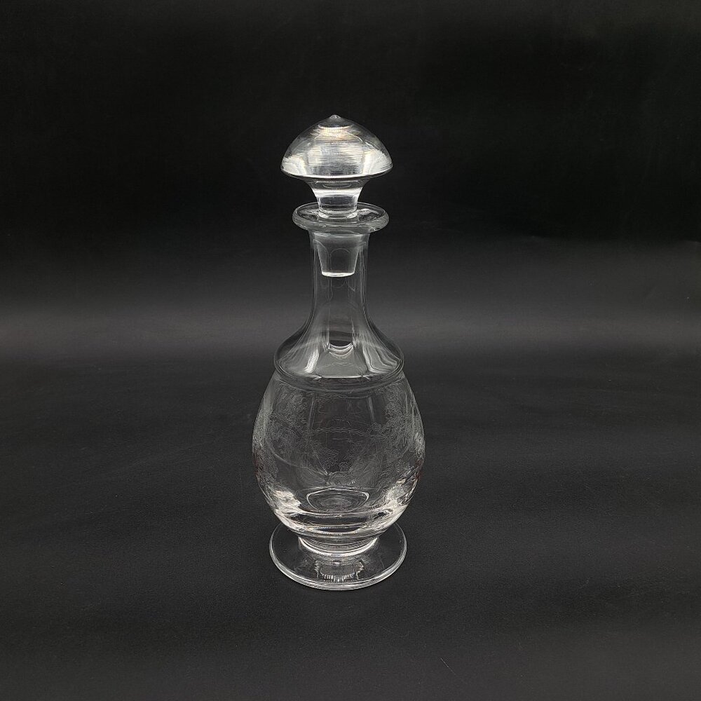 Etched Crystal Wine Carafe Mousseline